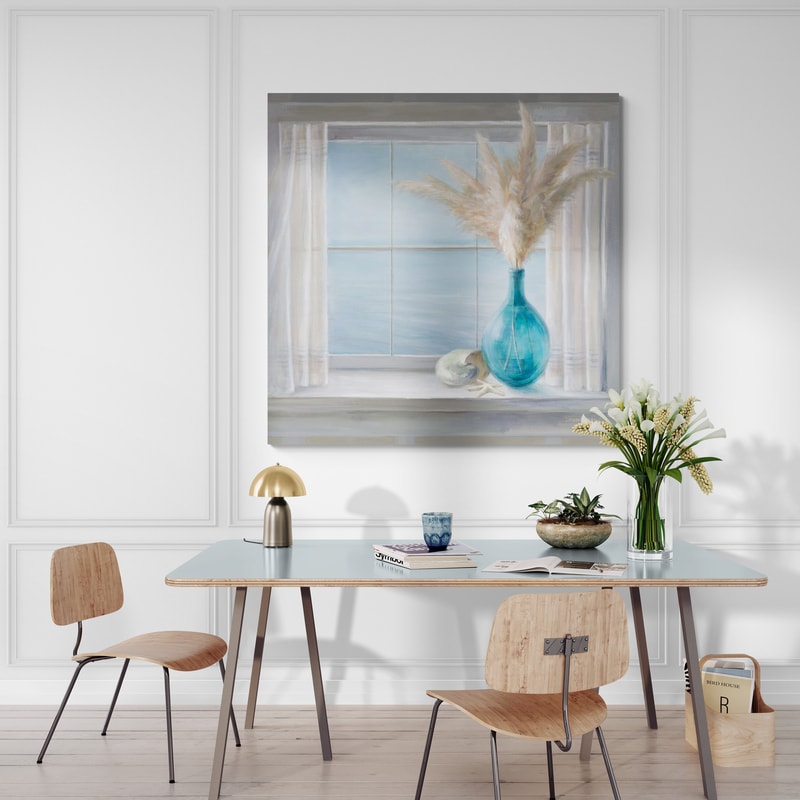 Seaside Cottage View Shell by Danhui Nai wall art from Glam Wall Art