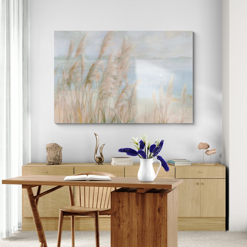 Seaside Pampas Grass Light by Danhui Nai wall art from Glam Wall Art
