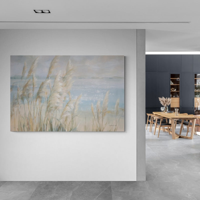 Seaside Pampas Grass by Danhui Nai wall art in a hallway