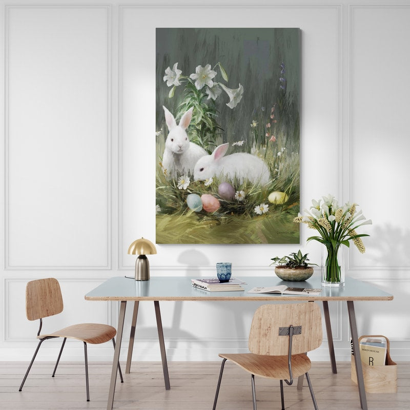 Seasons III by Danhui Nai wall art in a dining room