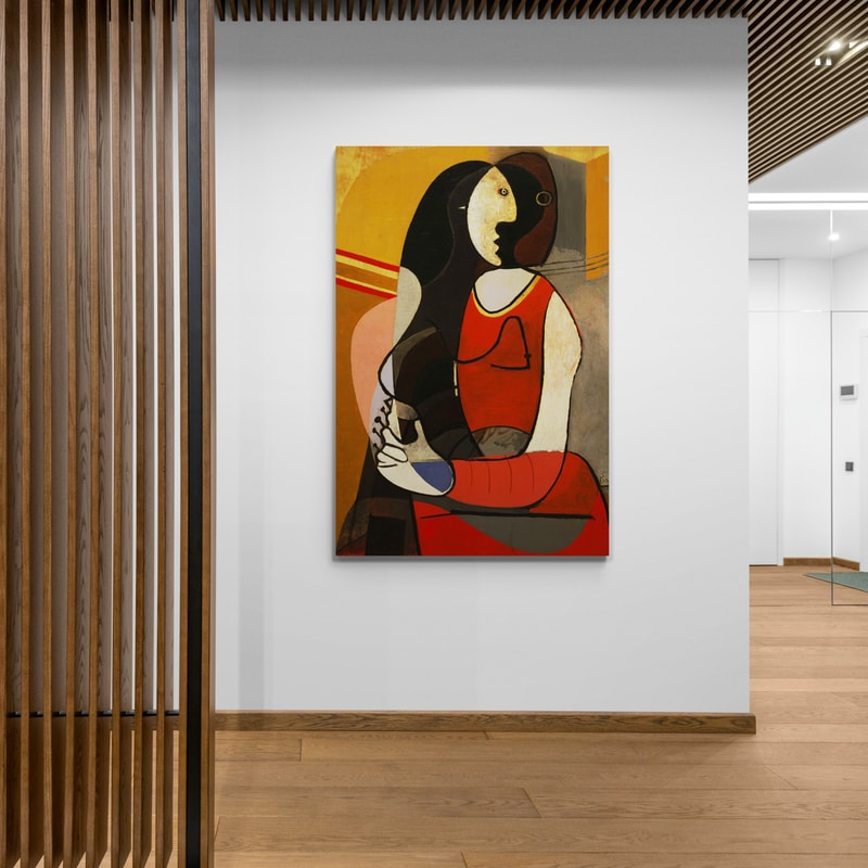 Seated Woman by Pablo Picasso wall art from Glam Wall Art