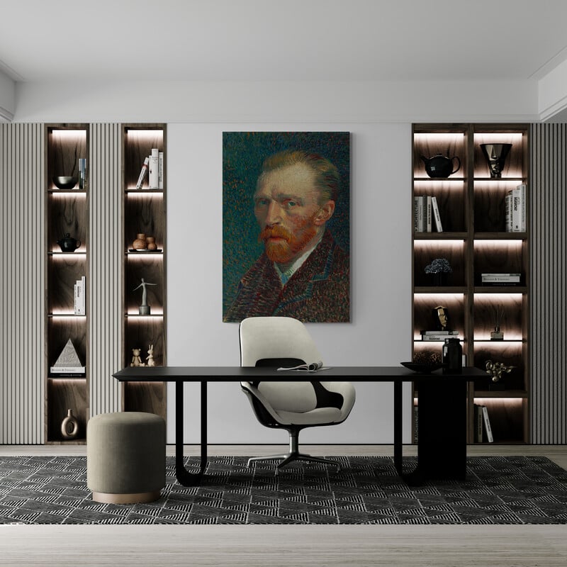 Self-Portrait 1887 II (Variant) by Vincent Van Gogh wall art from Glam Wall Art