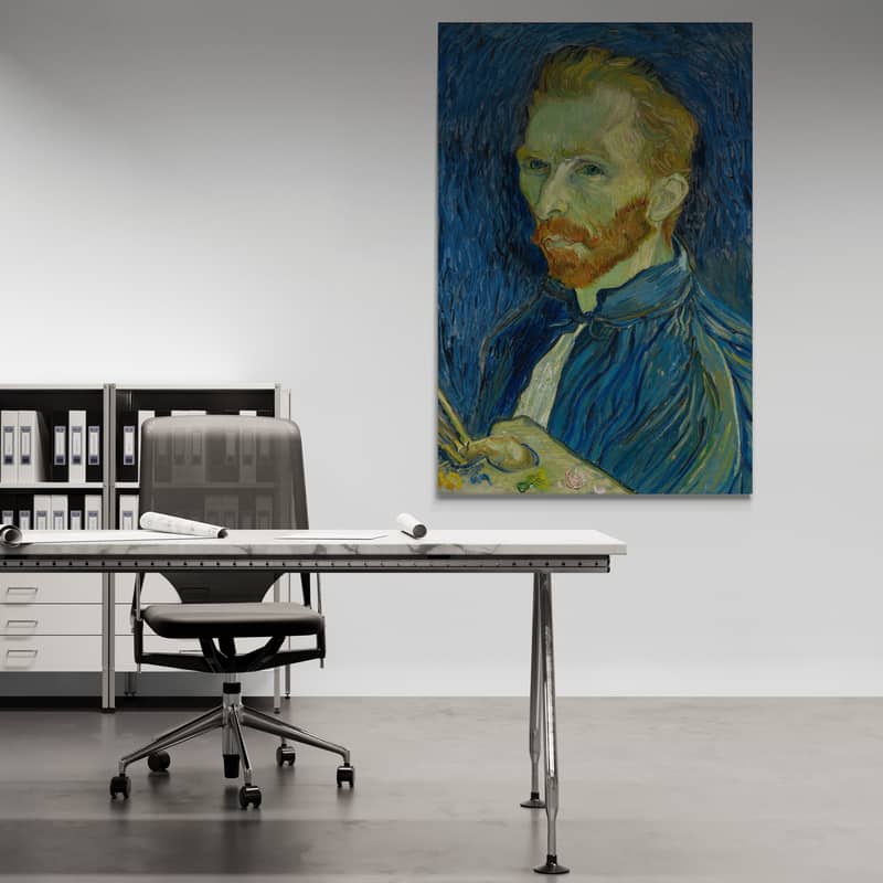 Self-Portrait 1889 (With Palette) by Vincent Van Gogh wall art from Glam Wall Art