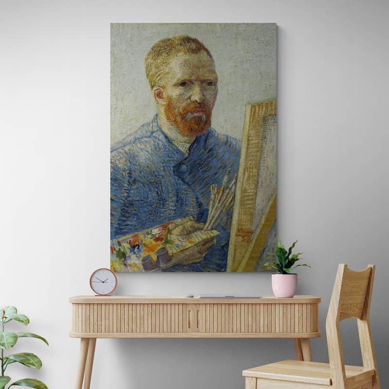 Self-Portrait in Front of the Easel by Vincent Van Gogh wall art from Glam Wall Art