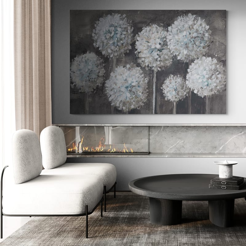 Simple Agapanthus Gray by Danhui Nai wall art from Glam Wall Art