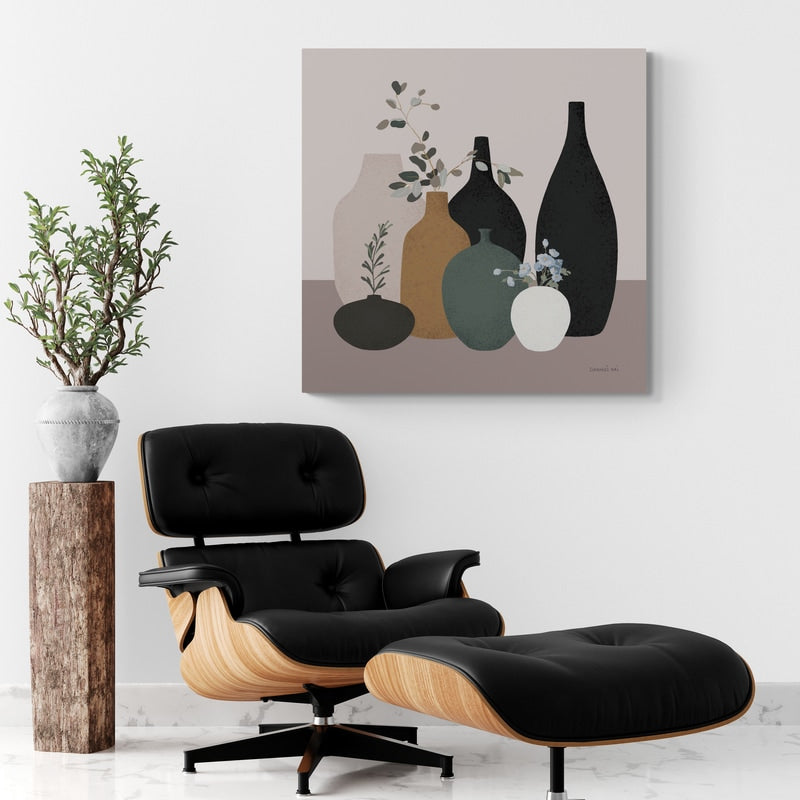 Simple Vessels II by Danhui Nai wall art in a living room