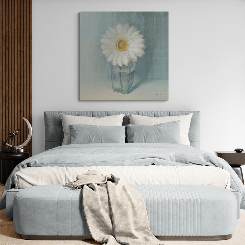 Single White Daisy by Danhui Nai wall art from Glam Wall Art