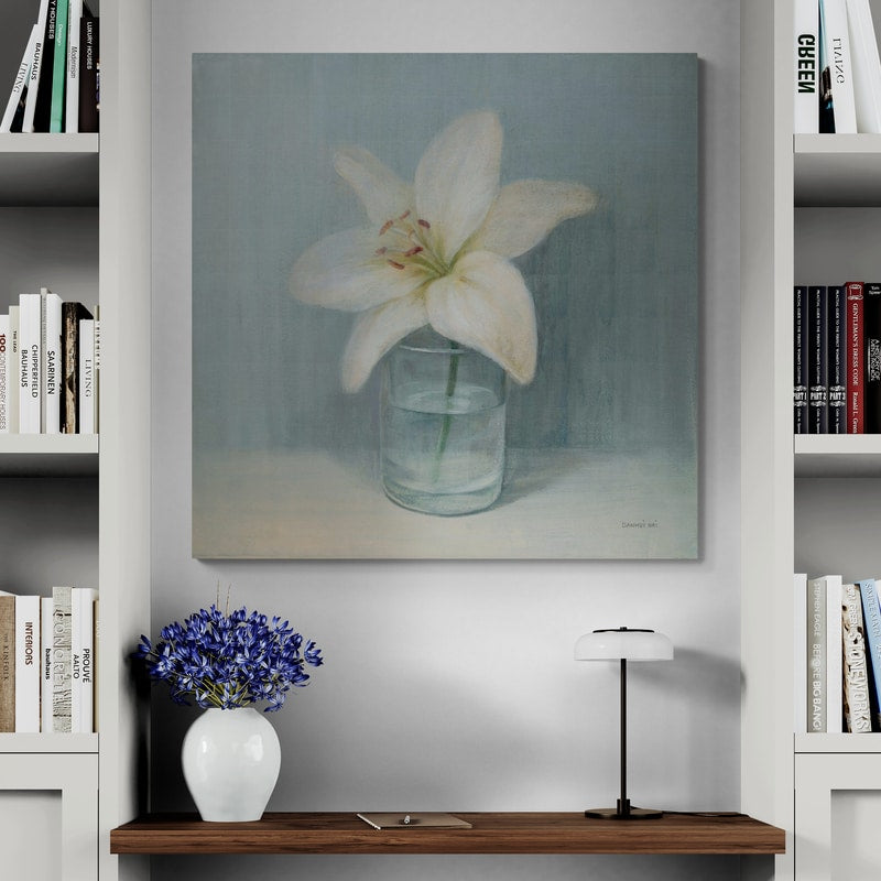 Single White Lily by Danhui Nai wall art from Glam Wall Art