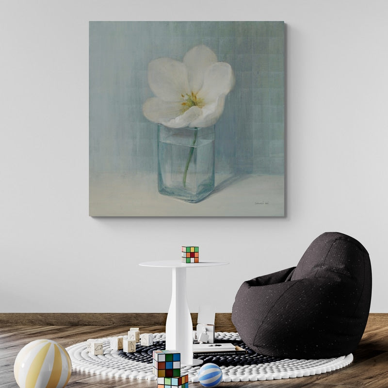 Single White Tulip by Danhui Nai wall art from Glam Wall Art