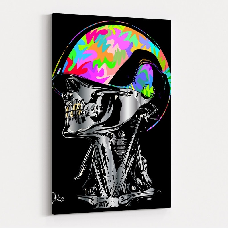 Skull Helmet by Technodrome1 wall art