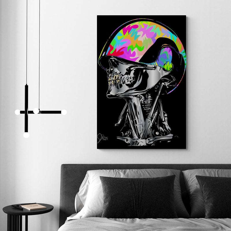 Skull Helmet by Technodrome1 wall art from Glam Wall Art