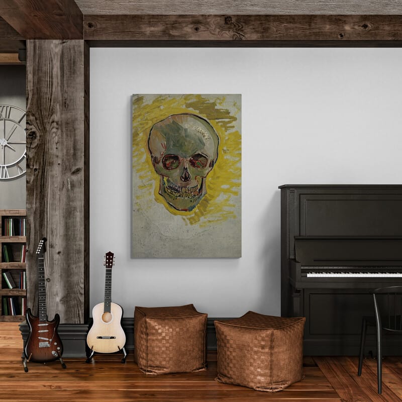 Skull 1887 by Vincent Van Gogh wall art from Glam Wall Art
