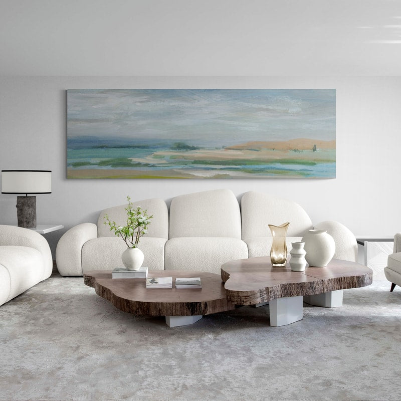 Sky From The Bay Trail by Danhui Nai wall art in a living room