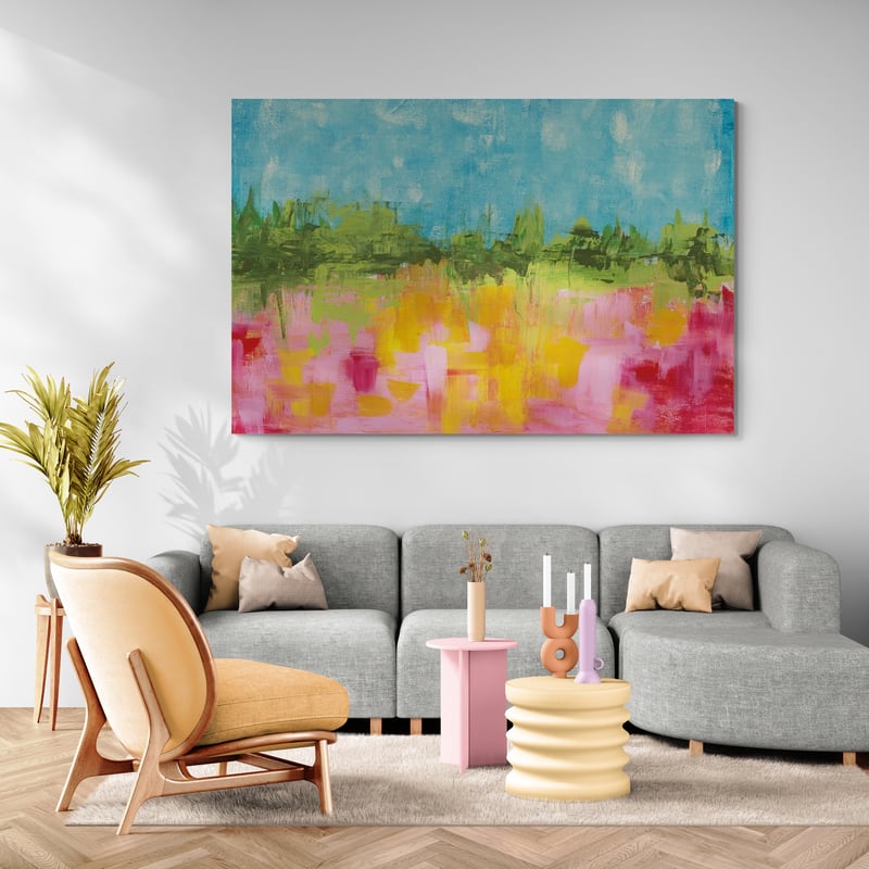SoCal by Courtney Prahl wall art in a living room