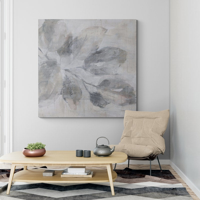 Soft Leaves I by Danhui Nai wall art in a living room