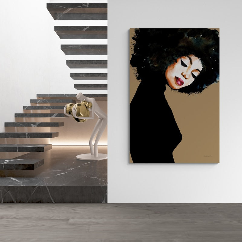 Soul by Mercedes Lopez Charro wall art in a living room