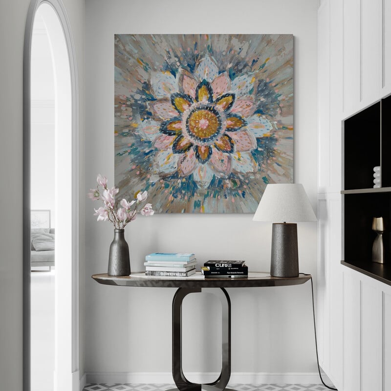 Spice Mandala by Danhui Nai wall art in a hallway