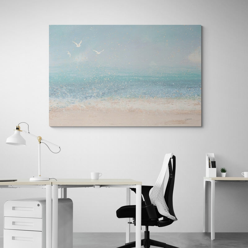 Splatter Beach I Neutral by James Wiens wall art from Glam Wall Art