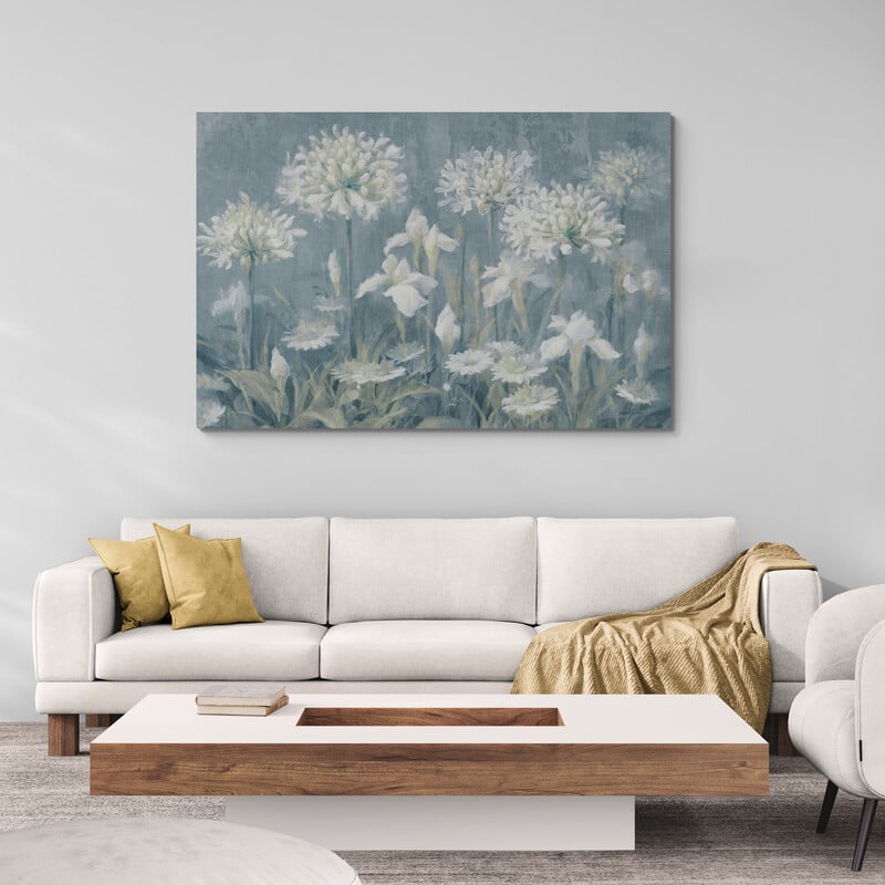 Spring Blossoms II Slate Blue by Danhui Nai wall art from Glam Wall Art