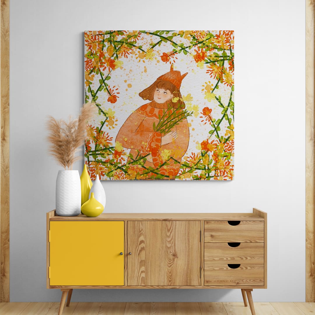 Spring Story - Spring Blossoms by Lisha Sun wall art in a hallway