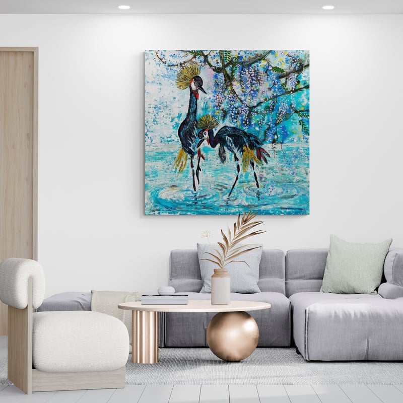 Spring Time 2 by Marina Strijakova wall art in a living room