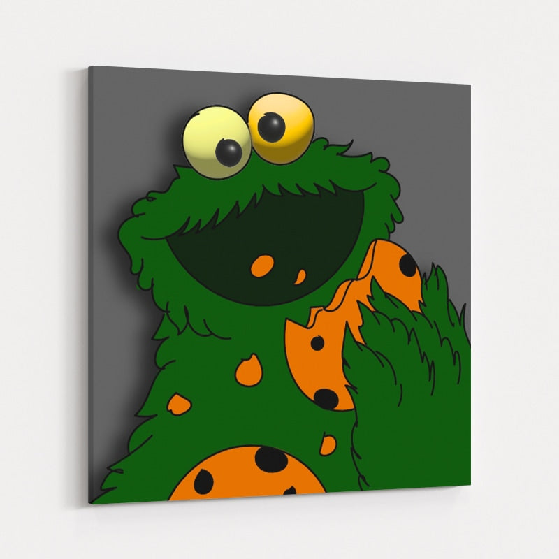 Oscar The Cookie Monster by Technodrome1 wall art