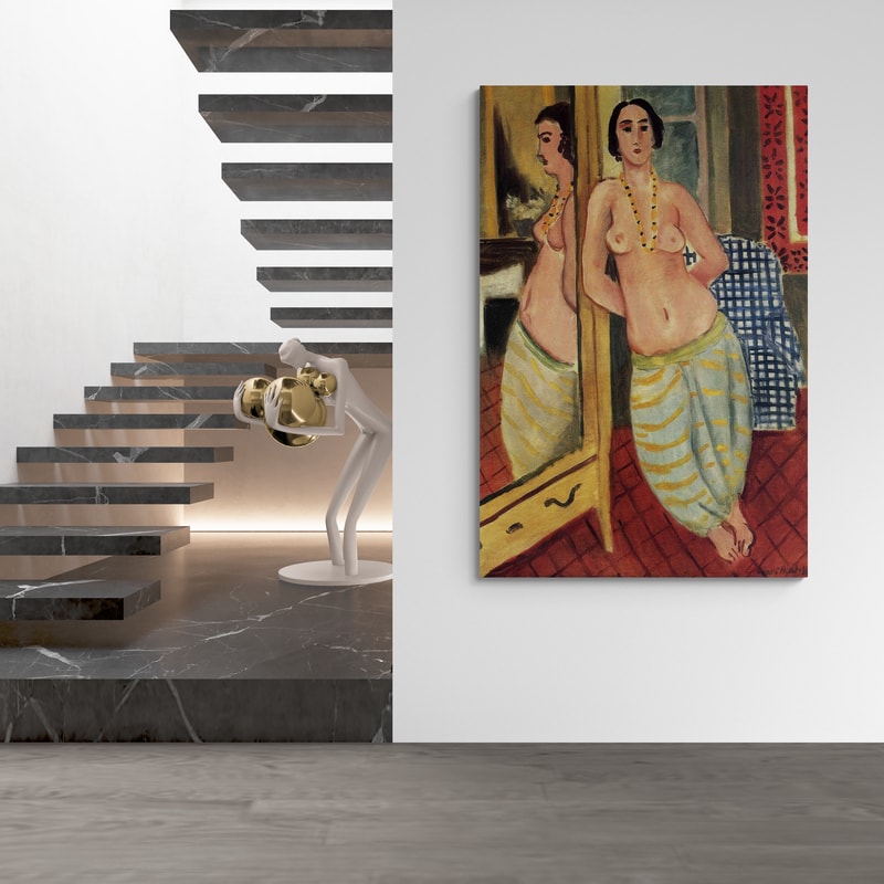 Standing Odalisque Reflected in a Mirror by Henri Matisse wall art from Glam Wall Art
