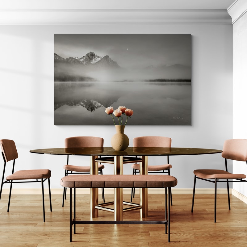 Stanley Lake Idaho Bw by Alan Majchrowicz wall art from Glam Wall Art