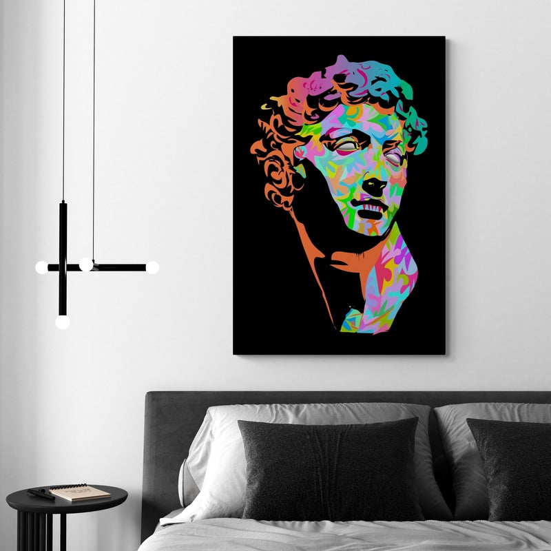 Statue Head Dec 2024 by Technodrome1 wall art from Glam Wall Art