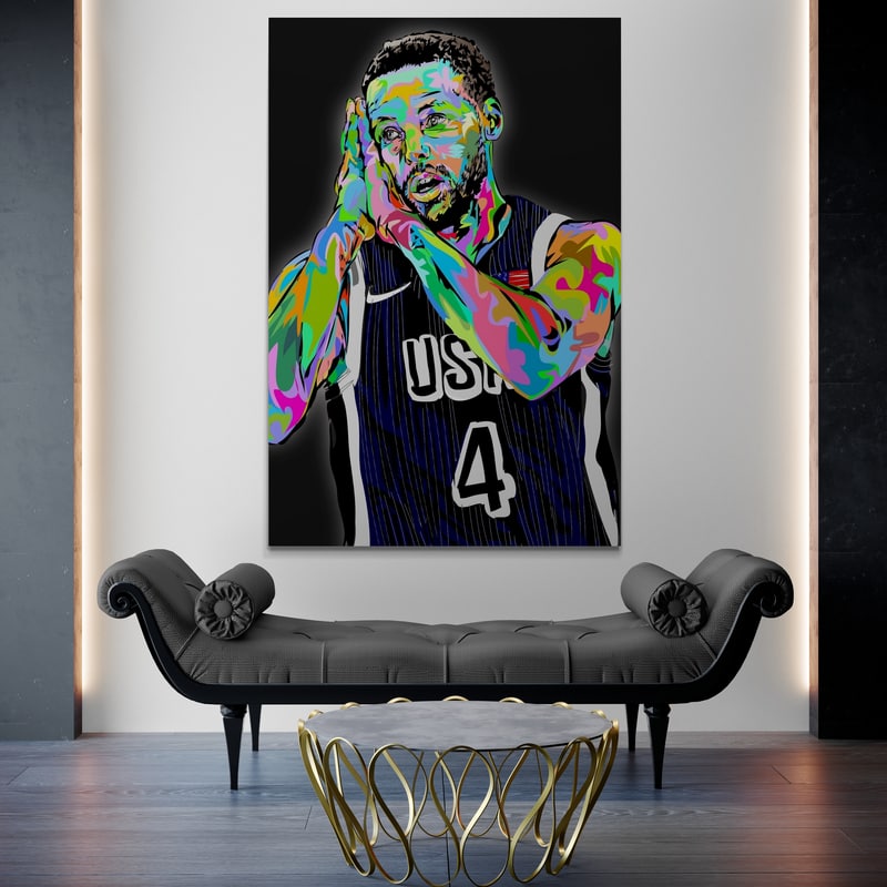 Steph Curry Team USA by Technodrome1 wall art from Glam Wall Art