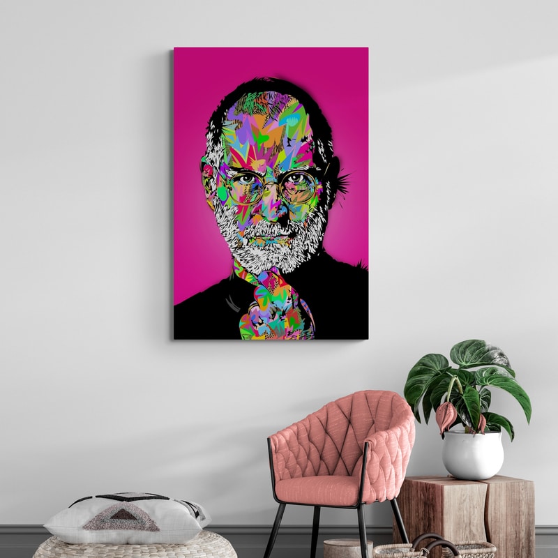 Steve Jobs II by Technodrome1 wall art in a living room