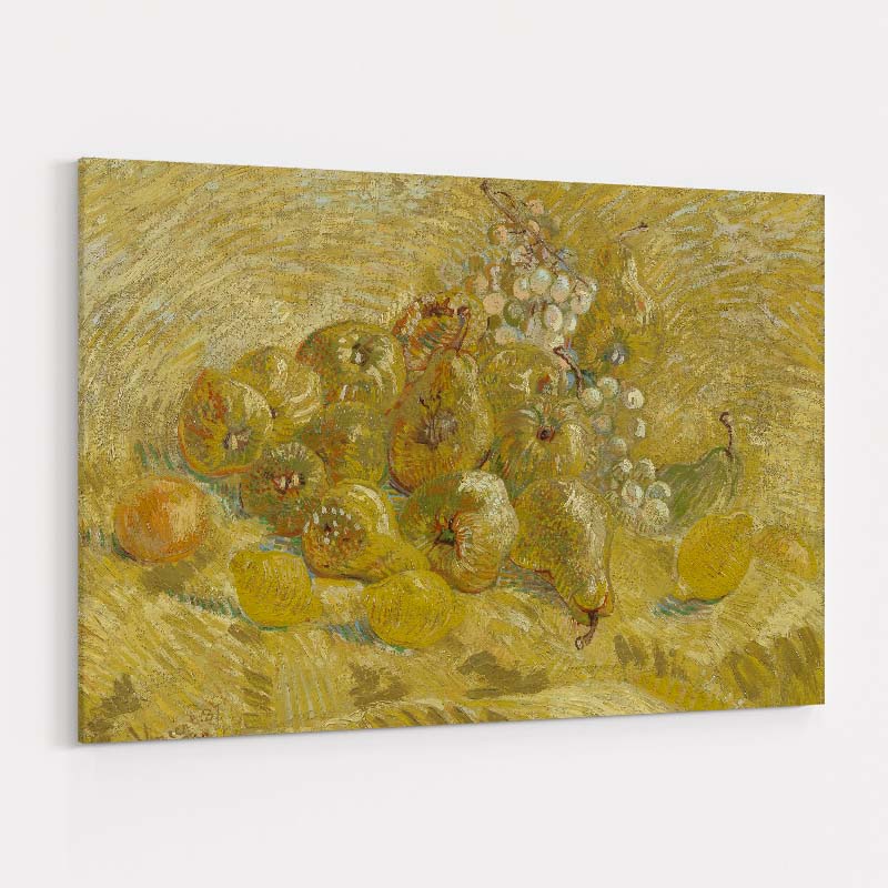 Still Life with Apples, Pears, Lemons and Grapes 1887 by Vincent Van Gogh wall art