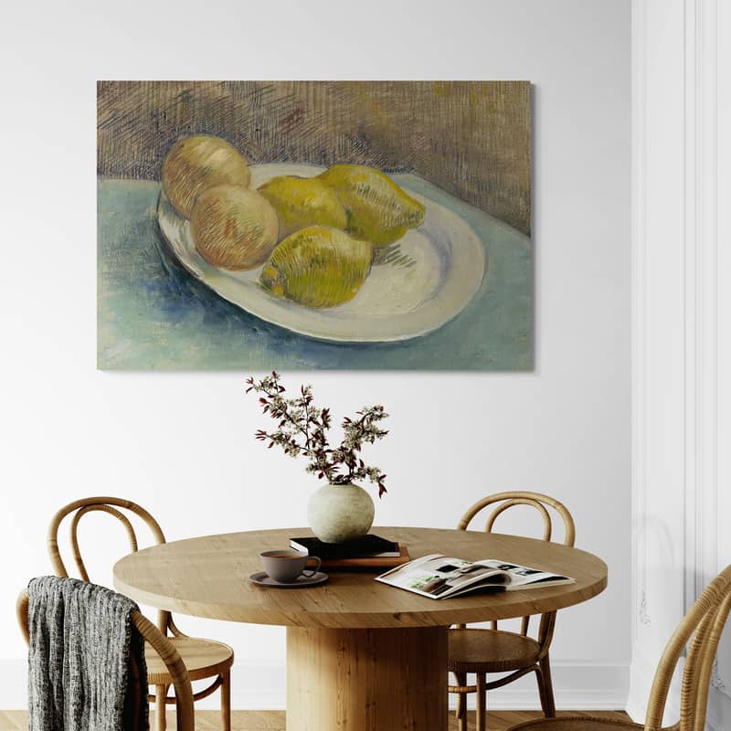 Still Life with Lemons on a Plate 1887 by Vincent Van Gogh wall art from Glam Wall Art