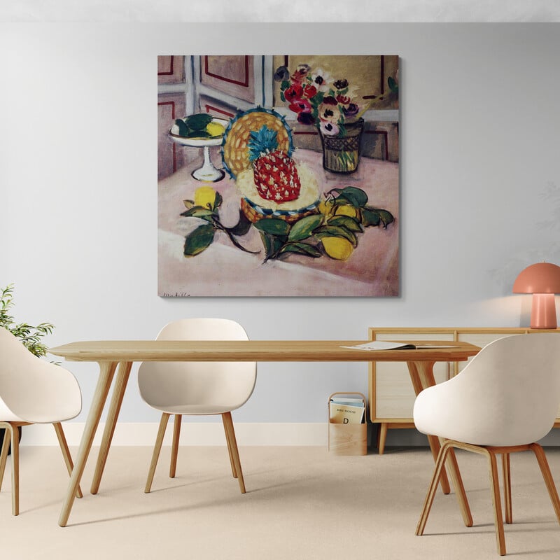 Still Life with Pineapples and Lemons by Henri Matisse wall art from Glam Wall Art