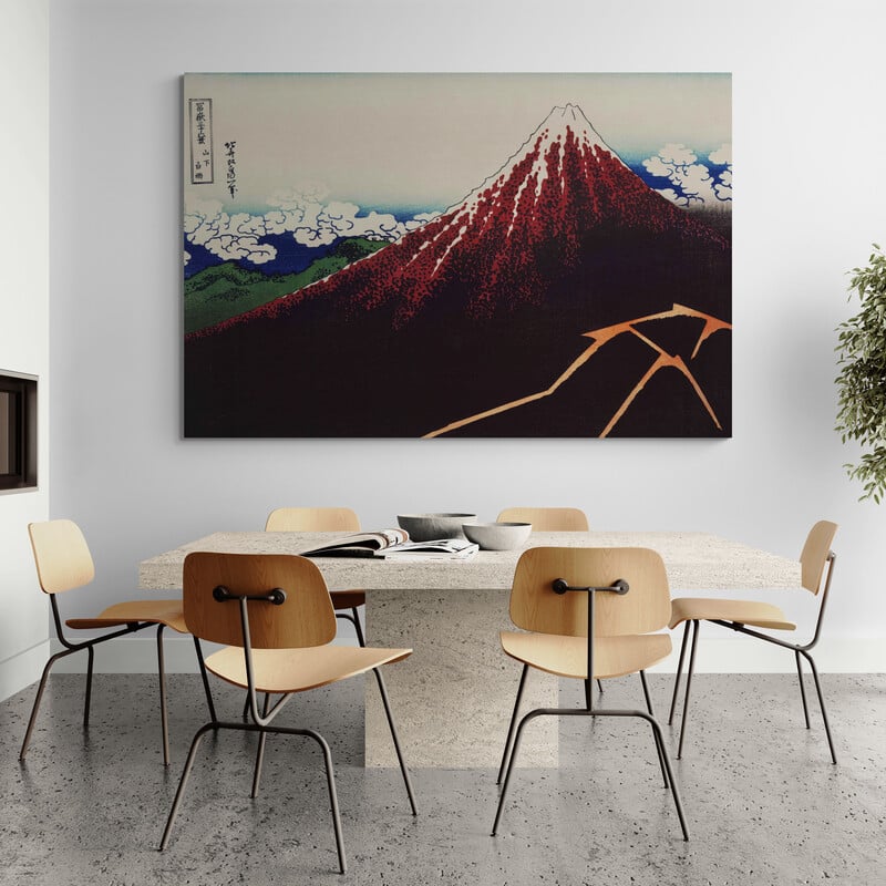 Storm Below Mount Fuji by Katsushika Hokusai wall art from Glam Wall Art