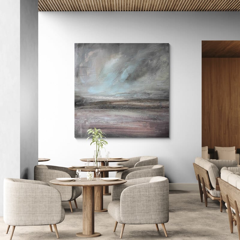 Stormy Skies by Danhui Nai wall art in a living room