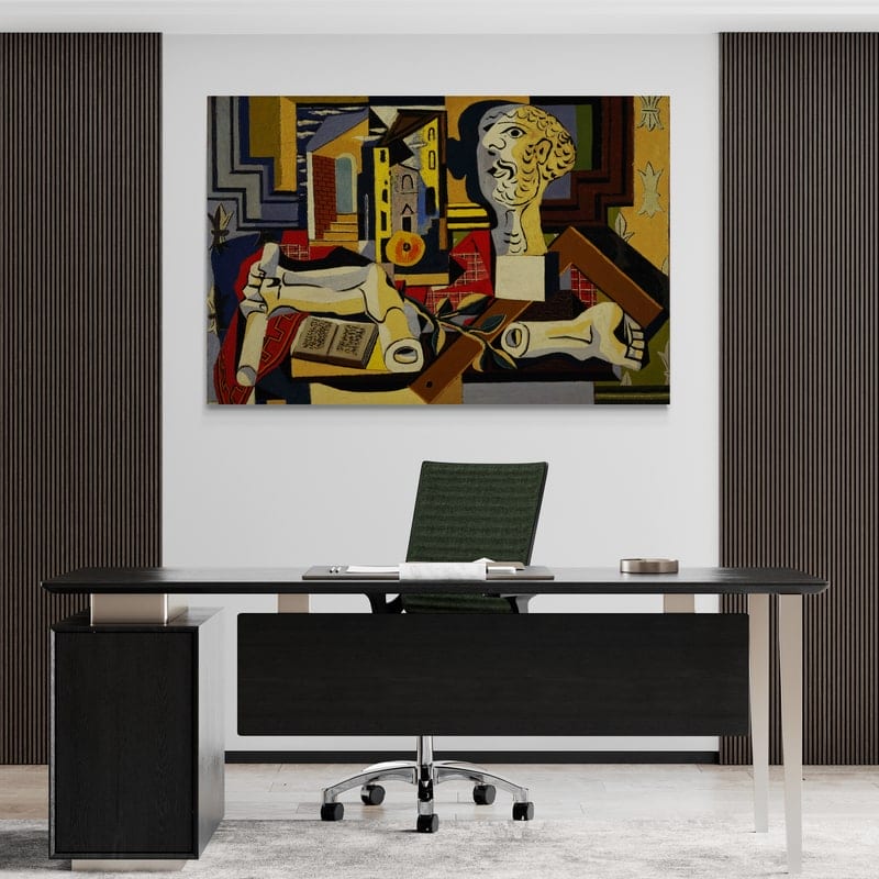 Studio With Plaster Head by Pablo Picasso wall art in a office