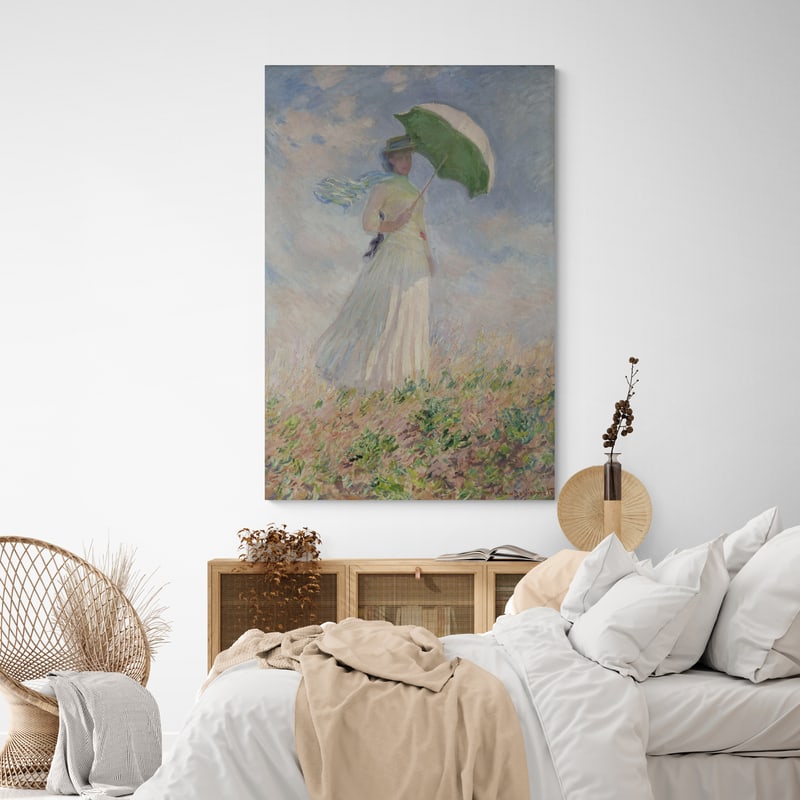 Study of a Figure Outdoors Facing Right 1886 by Claude Monet wall art from Glam Wall Art