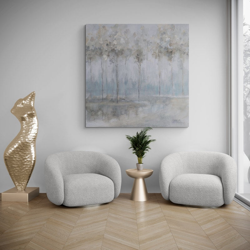 Subtle Woodland by Danhui Nai wall art in a living room