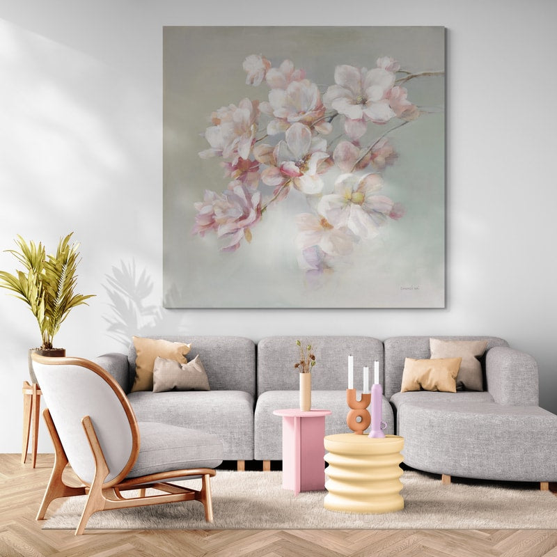 Sugar Magnolia by Danhui Nai wall art in a living room