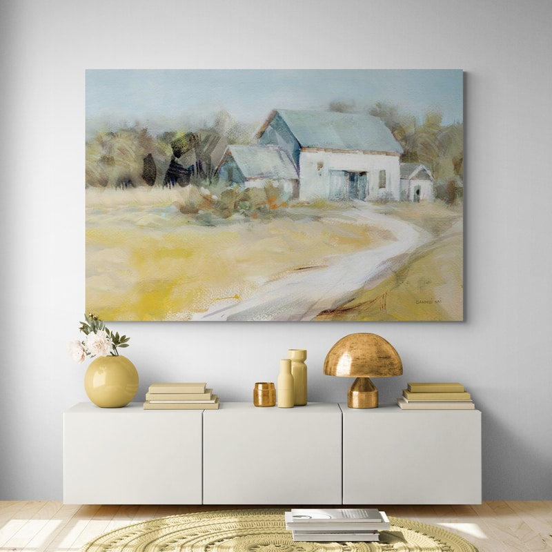 Summer Barn by Danhui Nai wall art in a hallway