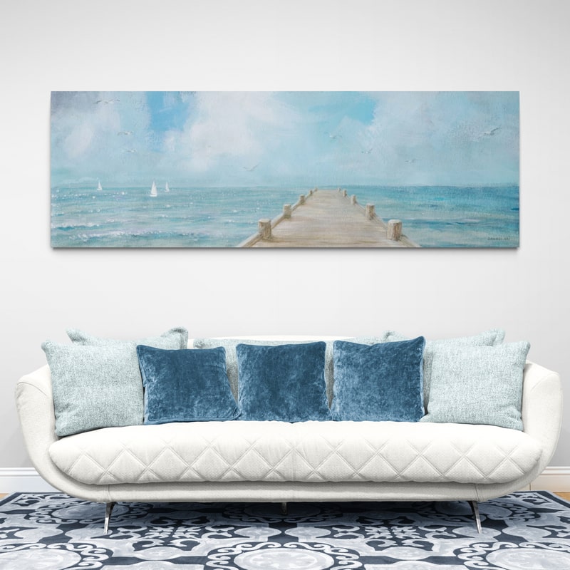 Summer Dock Panel by Danhui Nai wall art in a living room