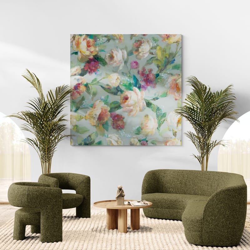 Summer Garden Pattern I by Danhui Nai wall art in a living room
