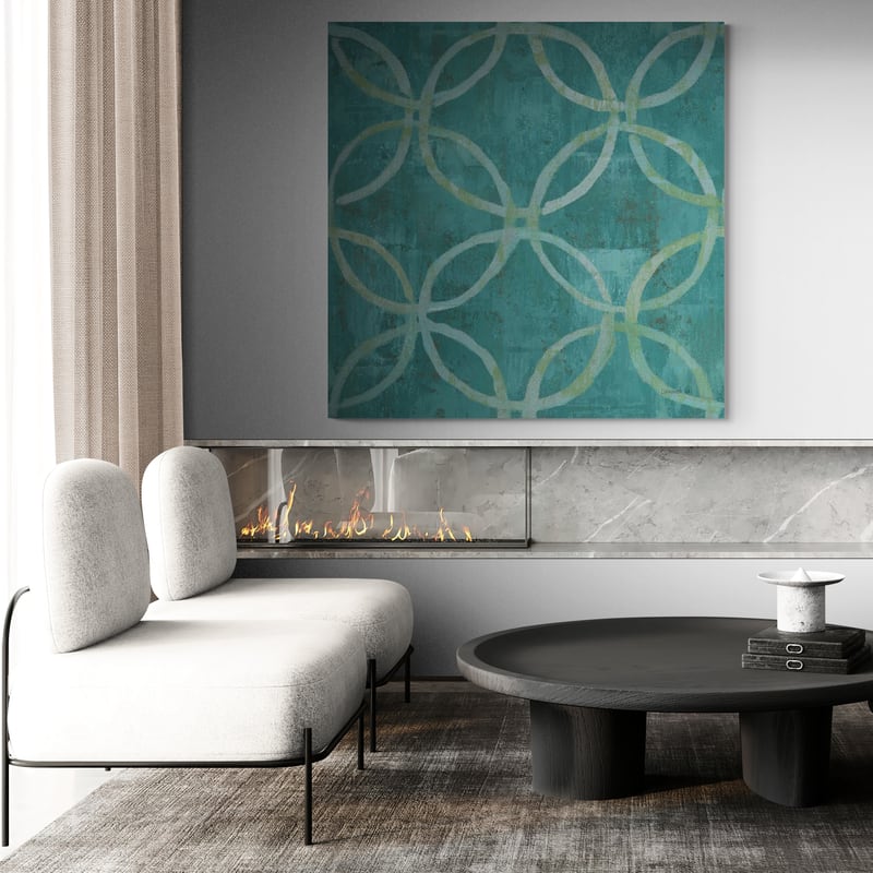 Summer Garden Pattern VIIB by Danhui Nai wall art in a living room