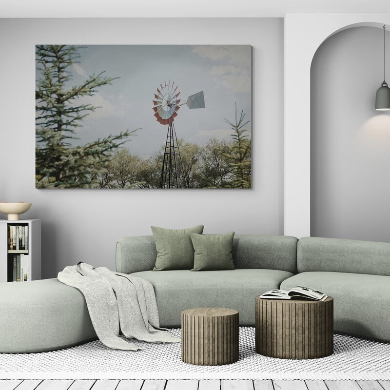 Sun Drenched I by Elizabeth Urquhart wall art in a living room