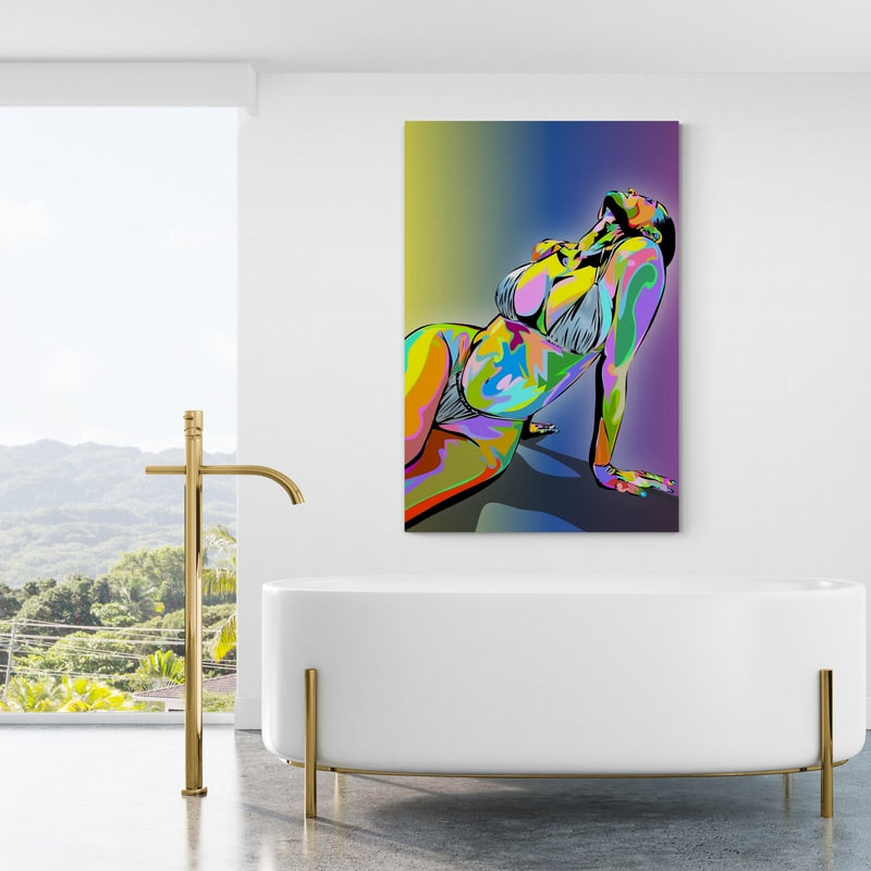 Sunbathing Bikini by Technodrome1 wall art from Glam Wall Art