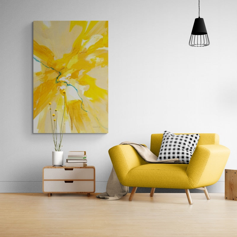 Sunburst by Danhui Nai wall art in a living room