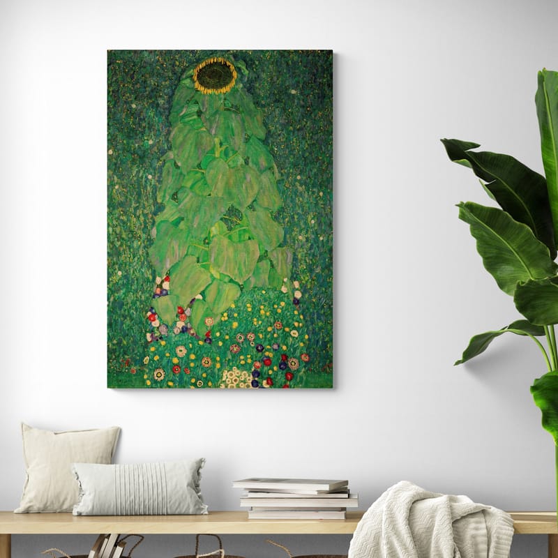 Sunflower by Gustav Klimt wall art from Glam Wall Art