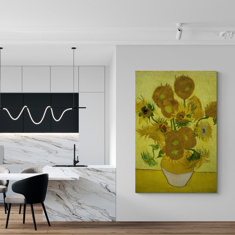 Sunflowers 1888 by Vincent Van Gogh wall art from Glam Wall Art