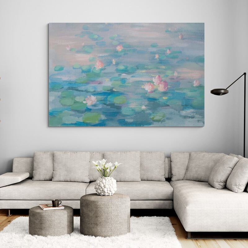 Sunrise Waterlilies by Danhui Nai wall art from Glam Wall Art